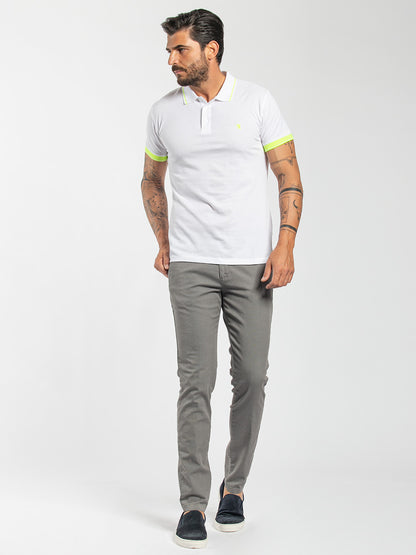 Polo in cotone piquet stretch
