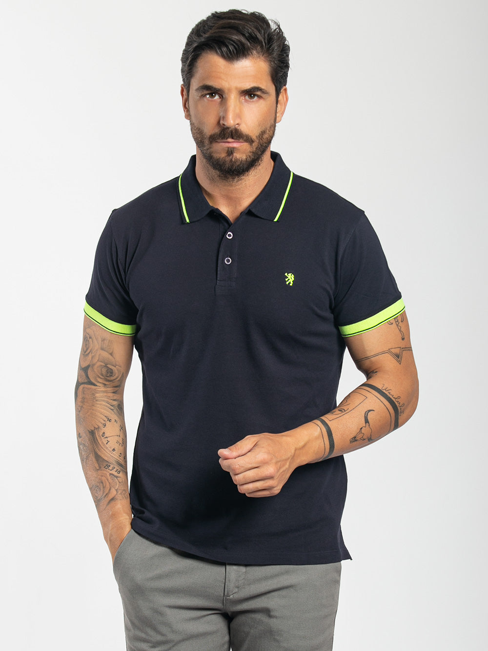 Polo in cotone piquet stretch