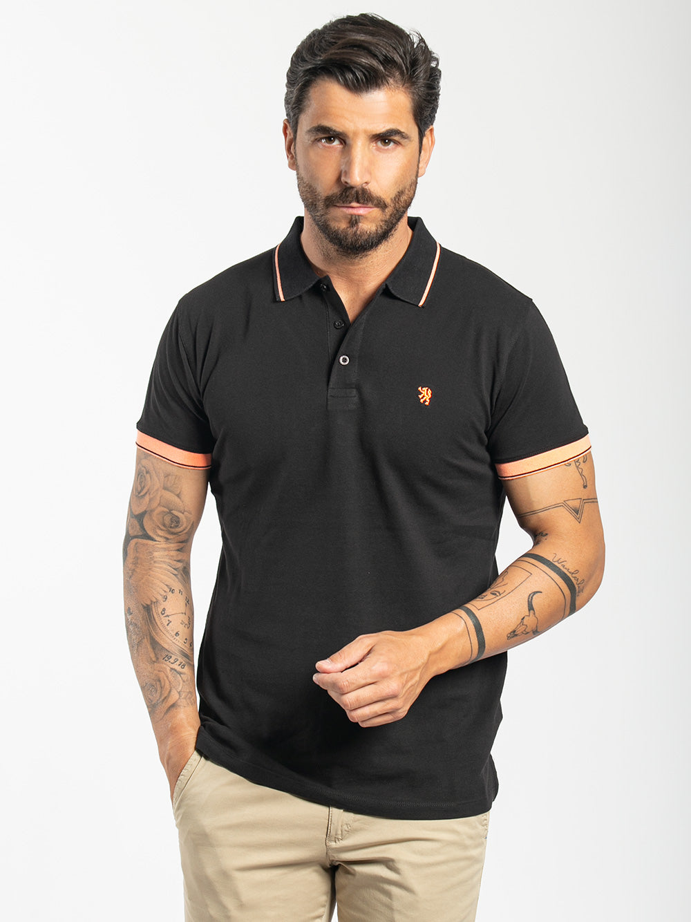 Polo in cotone piquet stretch