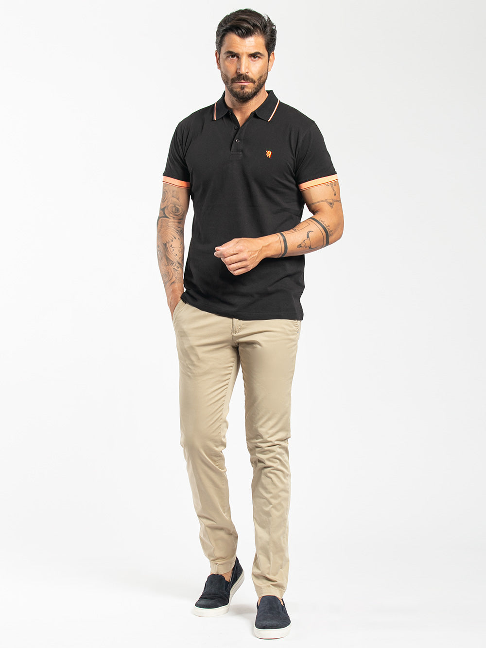 Polo in cotone piquet stretch
