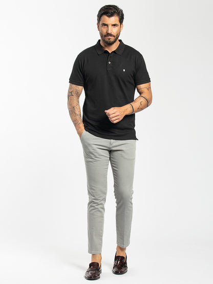Polo basic in cotone piquet stretch