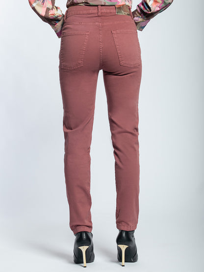 Pantalone in cotone stretch vita alta