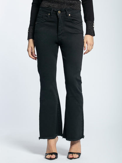 Pantalone in cotone a zampetta