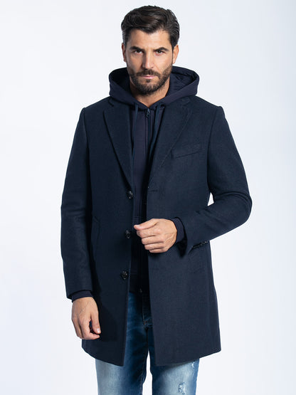 Cappotto monopetto lana