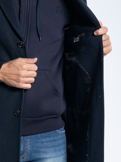 Cappotto monopetto lana