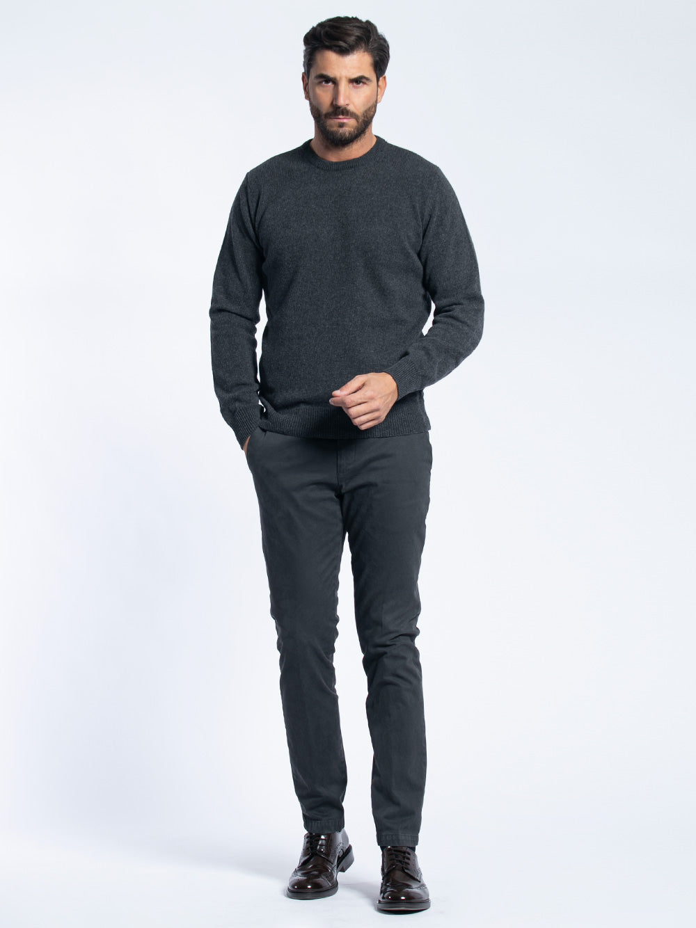 Pantalone in cotone piquet