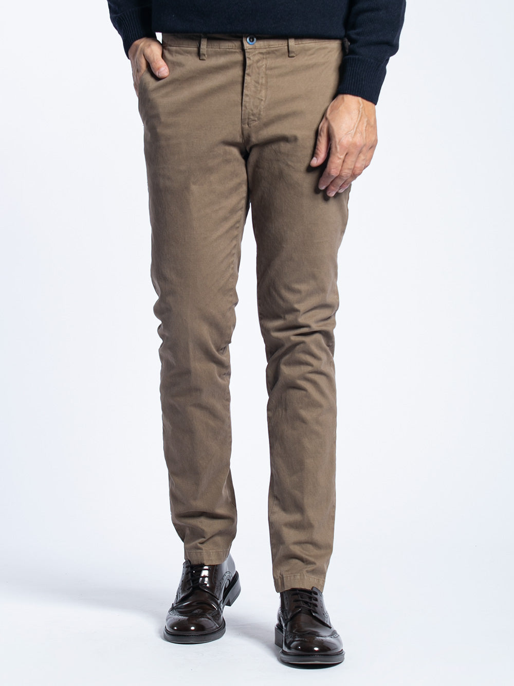 Pantalone in cotone piquet