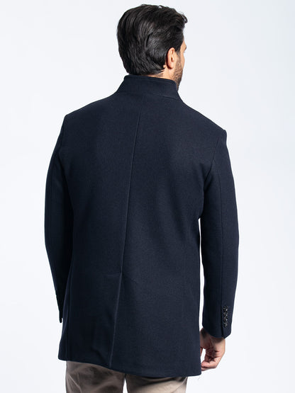 Cappotto monopetto collo coreano