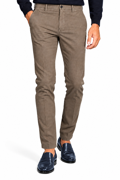 Pantalone in caldo cotone con microstampa