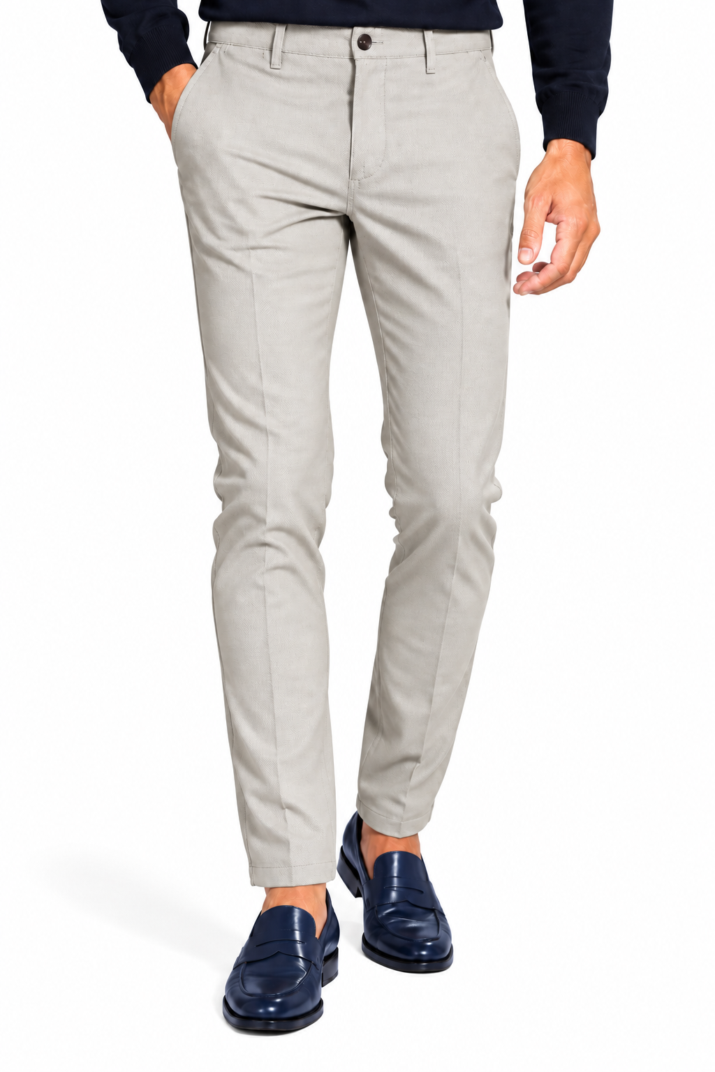 Pantalone in caldo cotone con microstampa