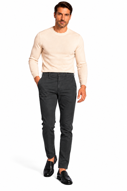 Pantalone in cotone piquet