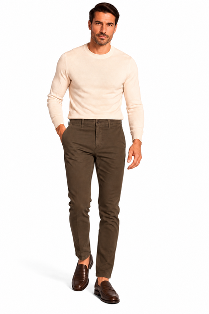 Pantalone in cotone piquet